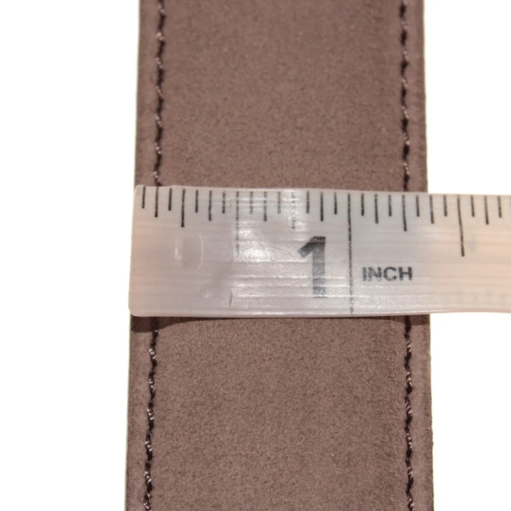 Di Bianco NWT Cut to Size Dress Belt In Solid Brown Suede Leather One Size